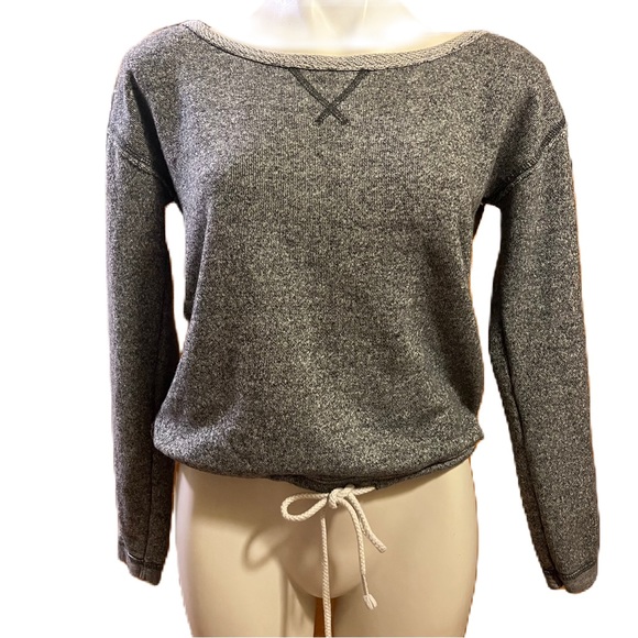 Aerie gray drawstring sweatshirt - Picture 1 of 9